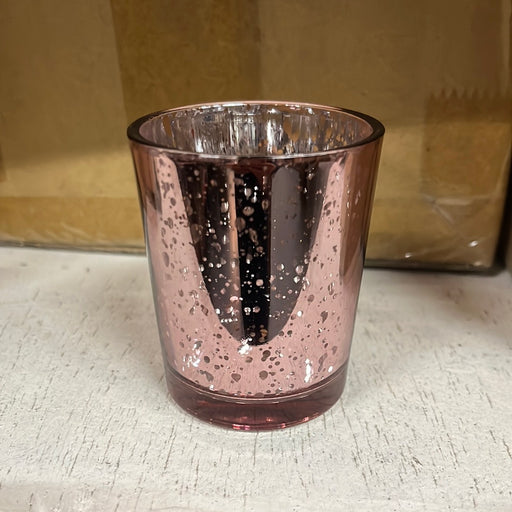 Mercury Rose Gold Glass Votive - 5.5 x 6.5cm