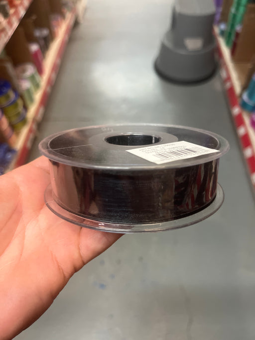 25mm satin edge organza - black - 25 Metres