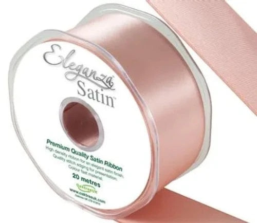 38mm x 20m Double Faced Rose Gold Satin Ribbon