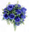 Rose Bush with Foliage - Blue - 18 Heads