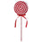 39cm Chenille  Red & White Decorative Lolly