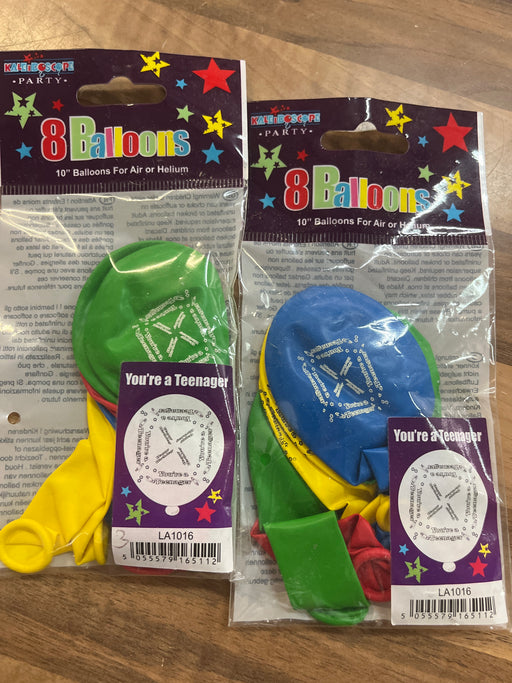 Joblot 16 latex balloons - you’re a teenager