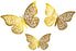 3D Adhesive Butterflies x 12 Gold