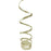 4.5m Glitter Spiral Deco - Champagne Gold