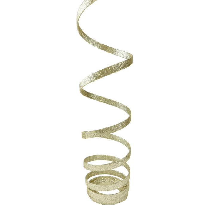 4.5m Glitter Spiral Deco - Champagne Gold