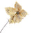 Single Glittered Poinsettia - Gold  (25cm diameter, 53cm long)