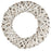Modern Woven White Carrizo Wreath - 37cm