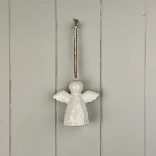 White Ceramic Hanging Angel Decoration