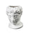 Greek Head Shaped Ceramic Vase x 24cm - Ares - Matt White