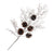 Twig Spray with Pine Cones - Brown/White (48cm long)