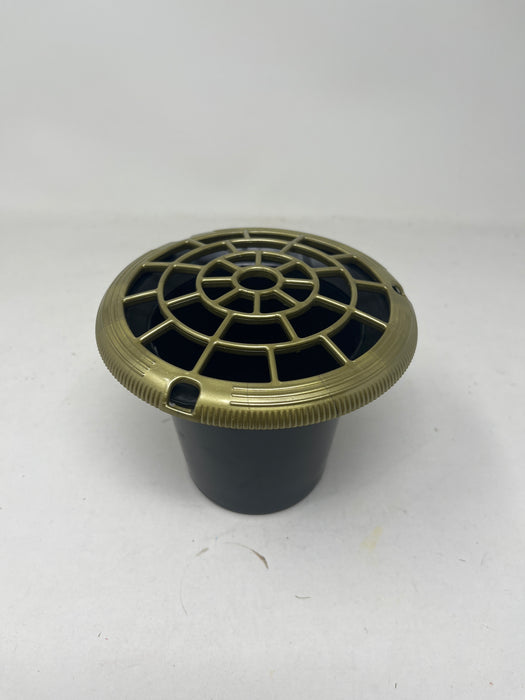 Black Grave Pot With Gold Twist On Lid
