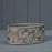 Green and Copper Wash Cement Oval Planter  L20 x D11 x H9cm
