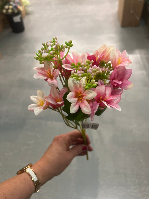 Discontinued 29cm pink meadow flower bush
