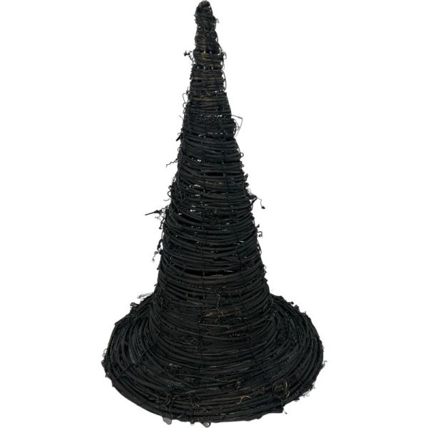 46 x 30cm Rustic Black Tall Witches' Hat