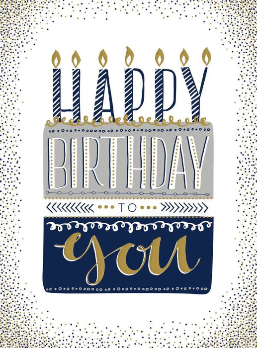 7x5 inch Card - Happy Birthday to You - Cake Image