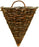 Black Rattan Wall Basket Cone 12"