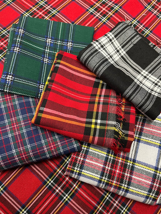 FAT QUARTER “Tartan” Fabric selected randomly-no design