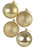 4 x 15cm Large Luxury Baubles - Gold