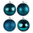 4 x 15cm Luxury Baubles - Kingfisher Blue