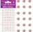 4mm Rose Gold Glitter Gems 112pcs - Craft Stickers