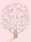 7x5 inch Card - Welcome Baby Girl - Pink Tree Image