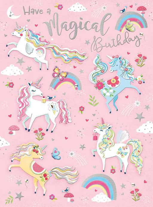 7x5inch Greeting Card - Have a Magical Birthday - Unicorn Image