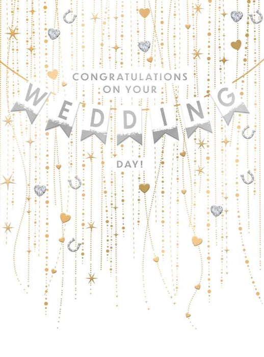 7x5 inch Card -  Congratulations on Your Wedding Day