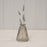 Smokey Brown Ribbed Glass Bottle - W7.4cm x H9.9cm