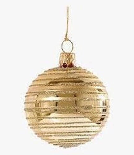 8cm Champagne Gold Bauble