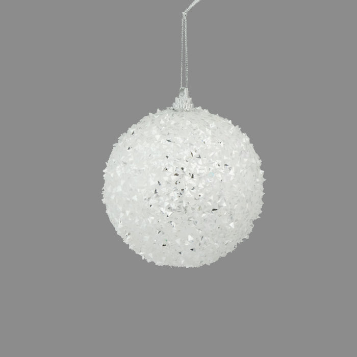 8cm Super Frost White Bauble