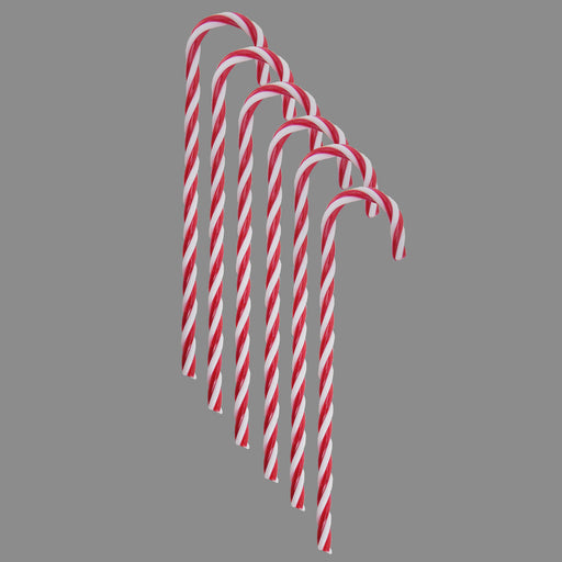 Pack of 6 Striped Candy Canes x 15cm