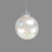8cm Iridescent Swirl Clear Bauble