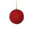 8cm Glitter Bauble - Red
