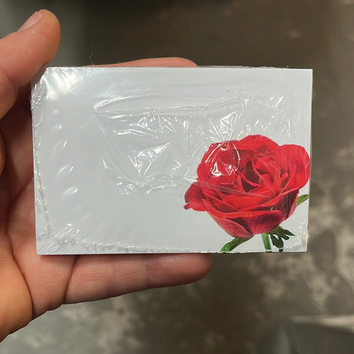 50 Blank  Florist Cards - Red/Pink Rose