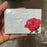 50 Blank  Florist Cards - Red/Pink Rose