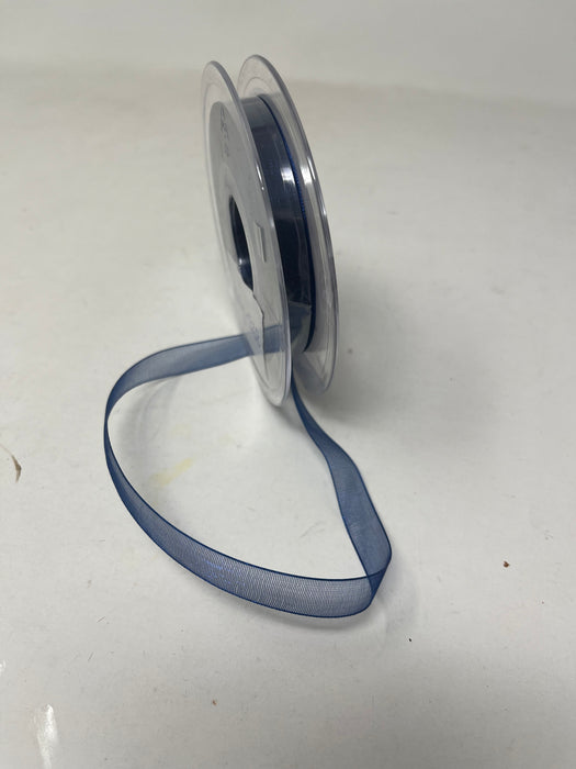 10mm x25m Organza Ribbon - Navy