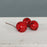 5cm Bells on Wire x 3 - Red