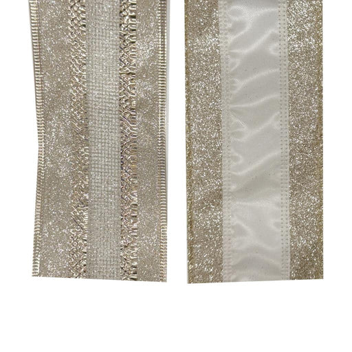 6.7cm-2.7m Champagne Ribbon Wired Edge  - One selected at random