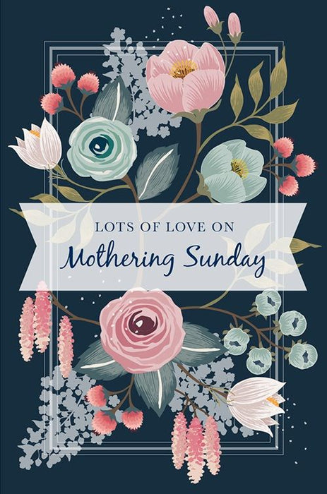 Mother's Day Flower Message Cards -  Lots Of Love On Mothering Sunday - Pack of 50 Cards