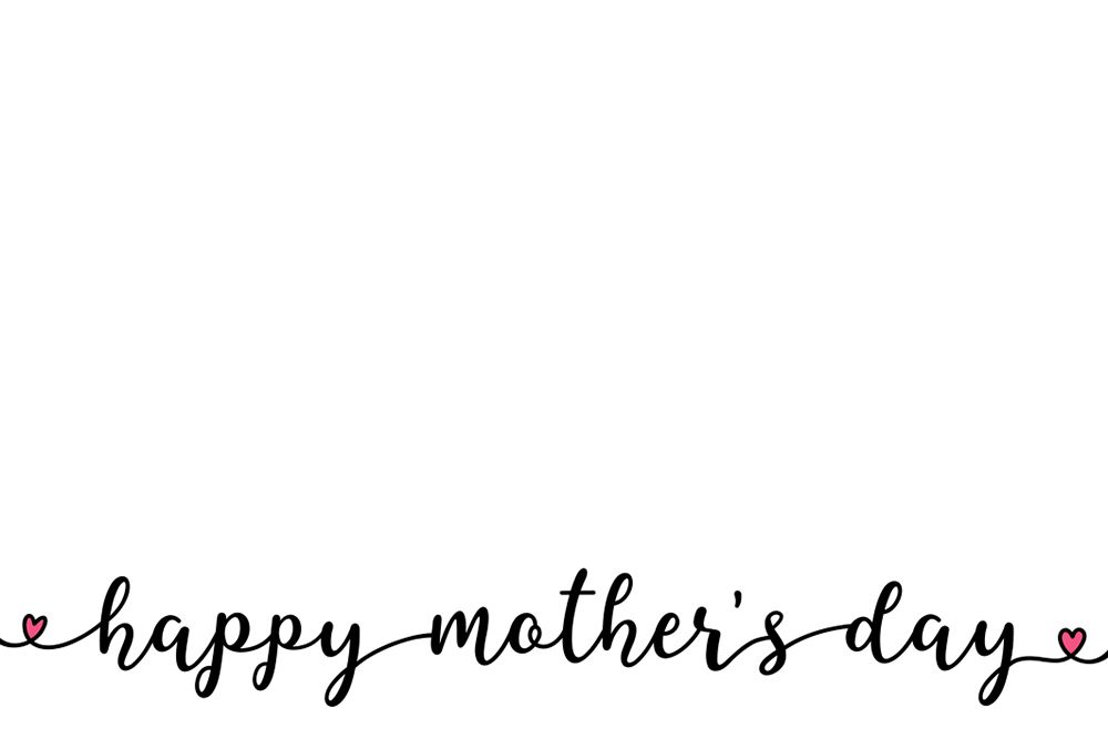 Mother's Day Flower Gift Cards -  Mothers Day Cursive Script - Pack of 50 Cards