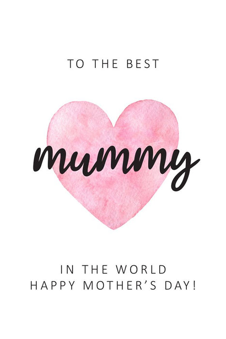 Mother's Day Flower Gift Cards - To The Best Mummy - Pack of 50 Cards
