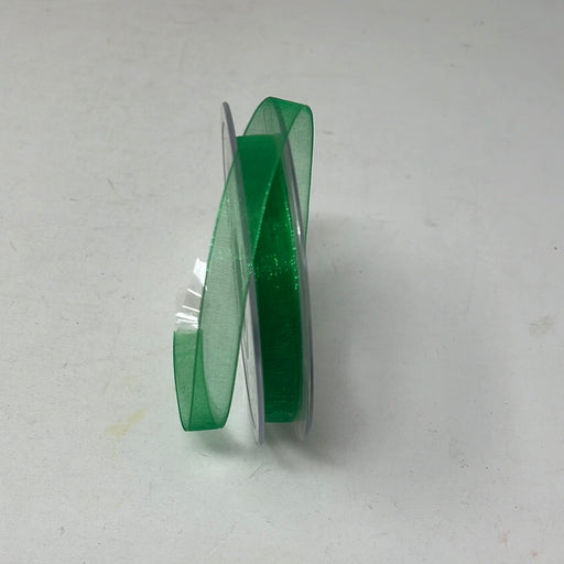 10mm x25m Organza Ribbon - Emerald Green