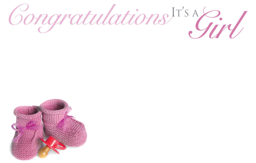50  Florist Cards - Congratulations It's A Girl