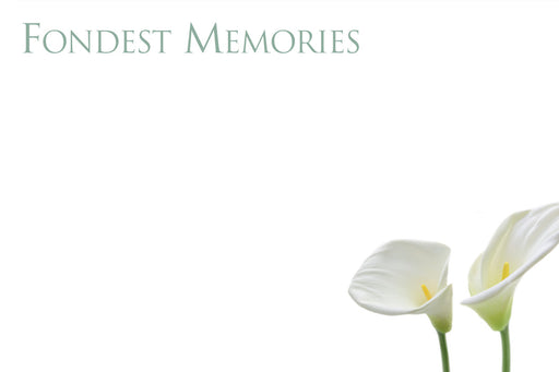 50  Florist Cards - Fondest Memories