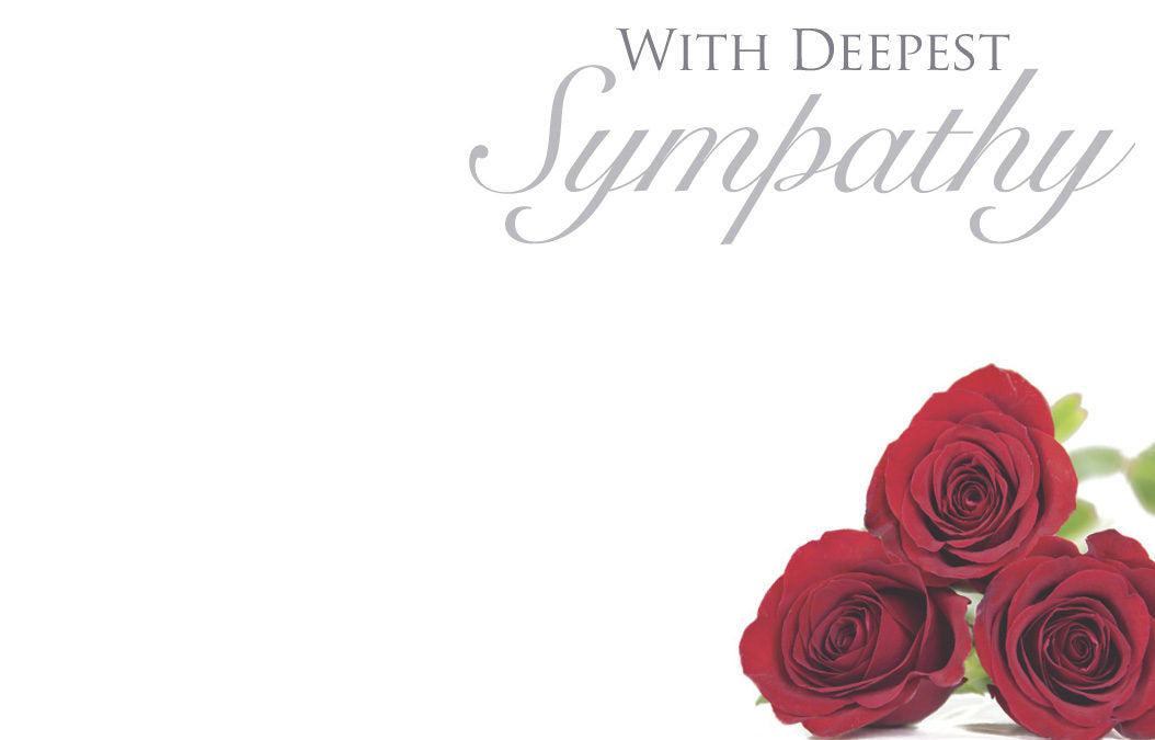 50  Florist Cards - With Deepest Sympathy