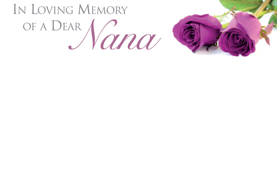 50  Florist Cards - In Loving Memory Nana
