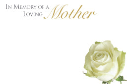 50  Florist Cards - In Loving Memory Mother