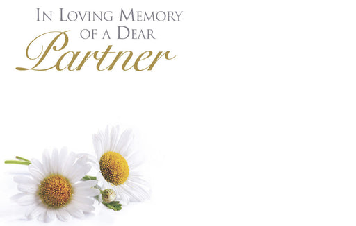 50  Florist Cards - In Loving Memory Partner