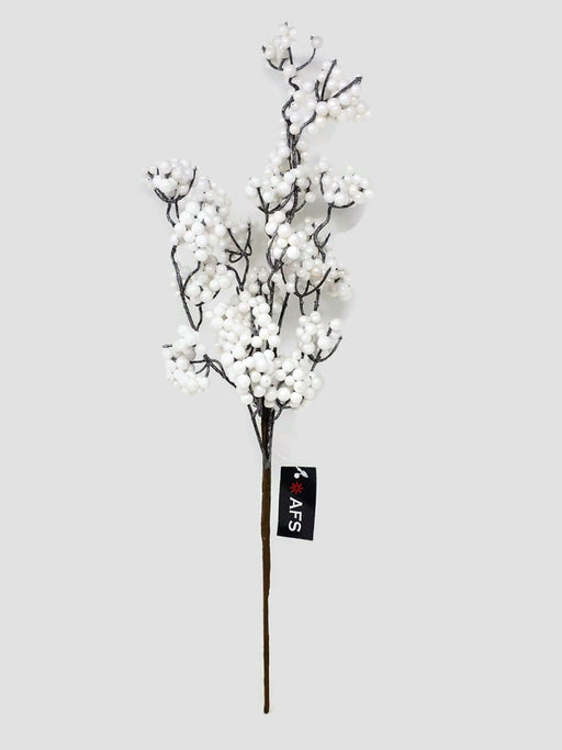 67cm White Snowball Branch
