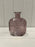 Amethyst Square Glass Bottle With Ribbed Design